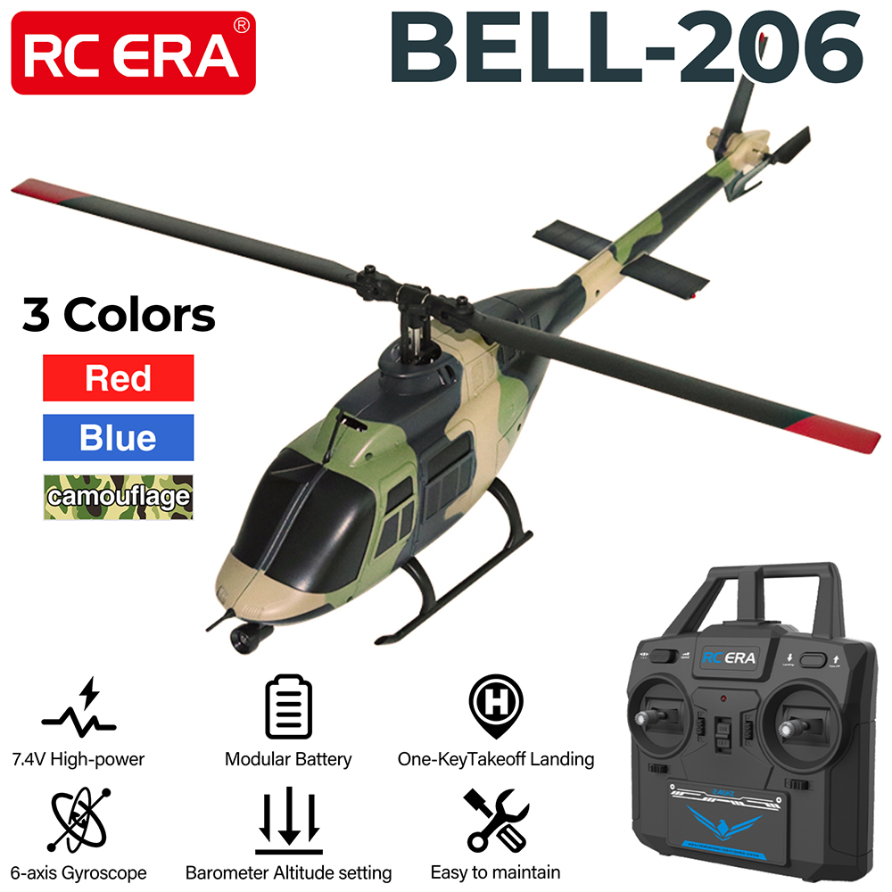 Rc Helicopter Gyro - RC ERA RCヘリコプター 1:33 ベル206 航空機
