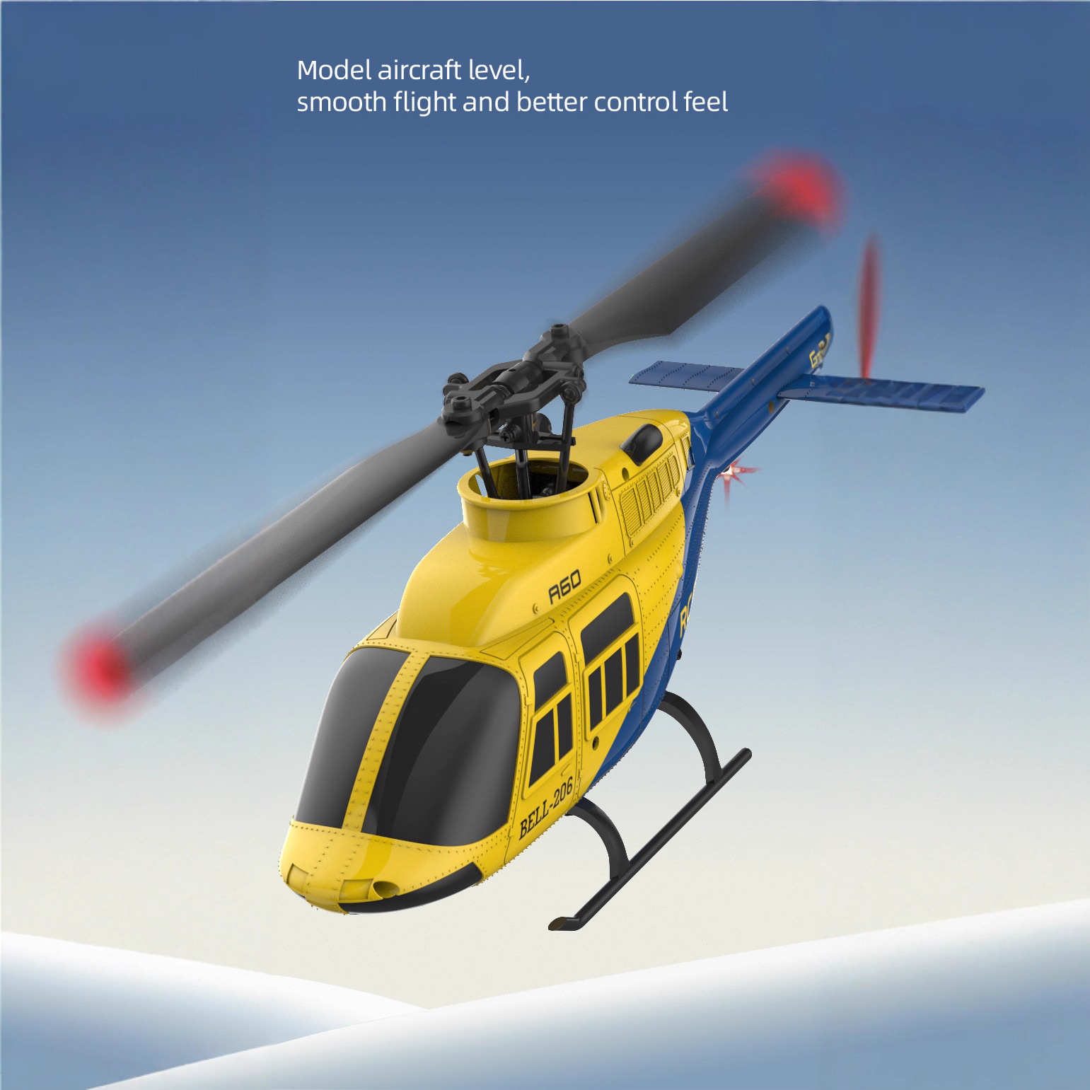Rc Helicopter Single Rotor - A60 1/42スケール Bell 206 RCヘリコプター -