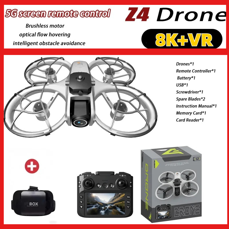 Rc Helicopter Large - 新しい Z4 ミニドローン 4K HD カメラ航空写真ブラシレスモーターオプティカルフローポジショニング大画面