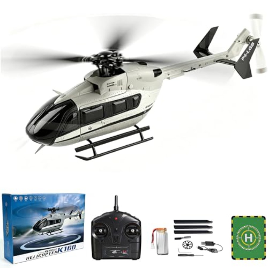Rc Helicopter Gyro - 屋内外兼用RCヘリコプター、カーボンファイバー複合素材、黒赤色、6Gジャイロ安定化、ワンタッチ離陸、初心者向け