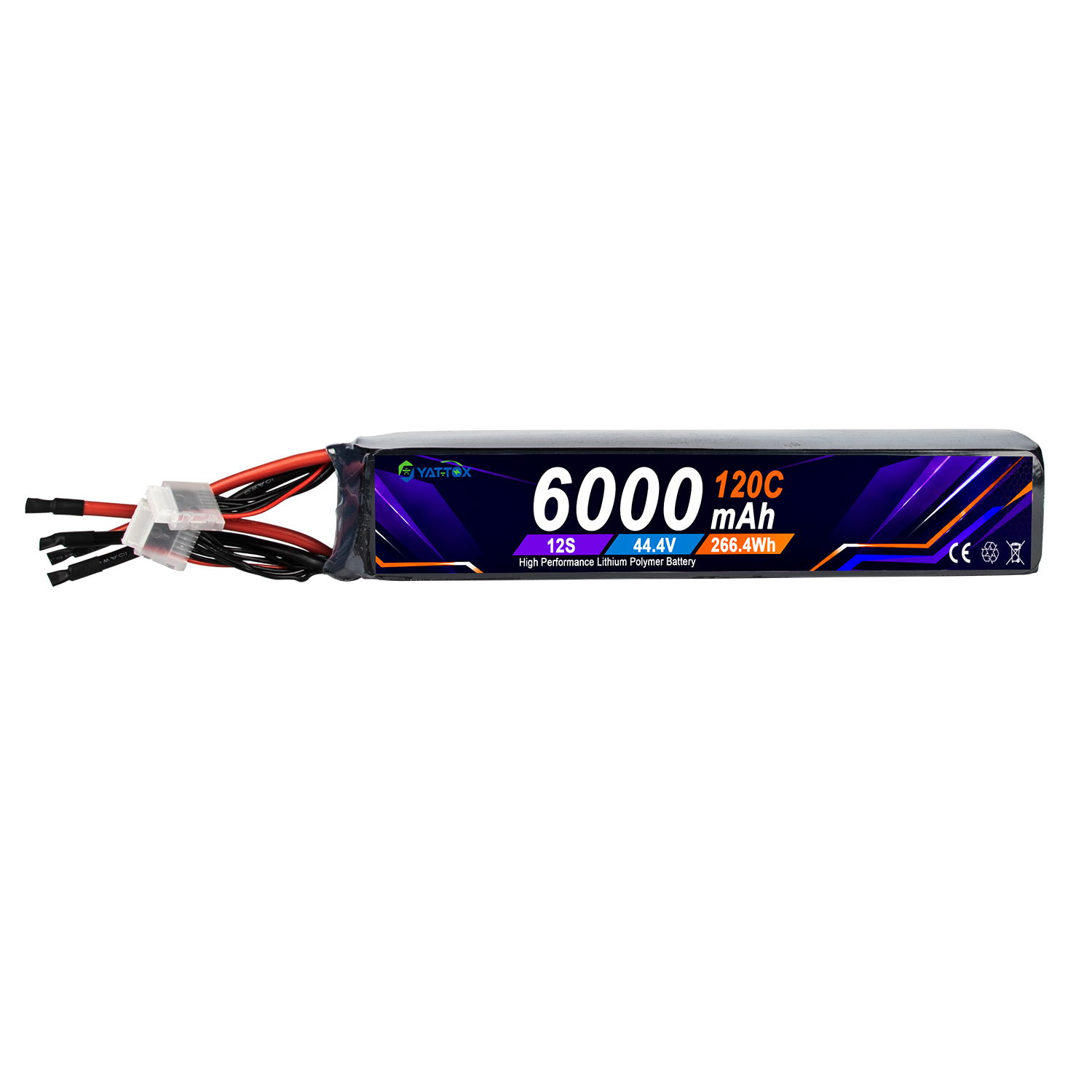 Yattox 12S 6000mAh 120C 100%LC - Rc Helicopter Large のレビューと価格