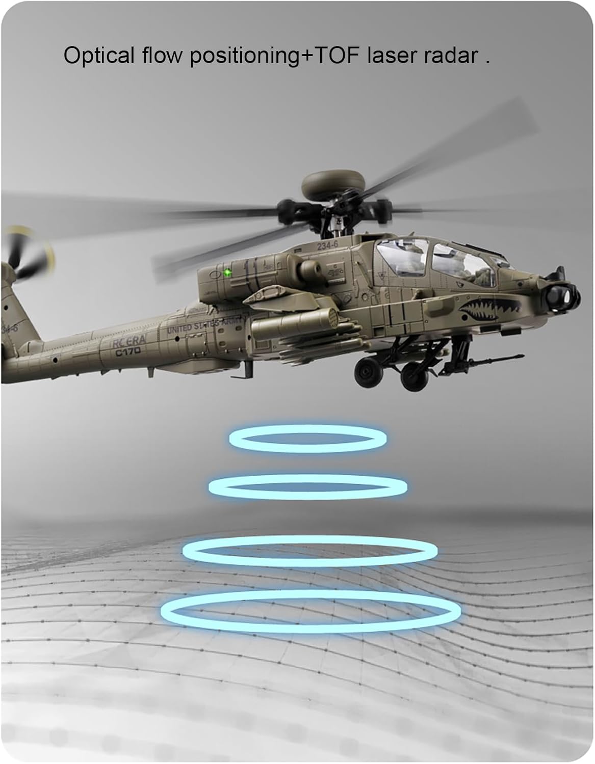 310MM 6CH C170 AH-64D リモートコントロ - Rc Helicopter Large のレビューと価格