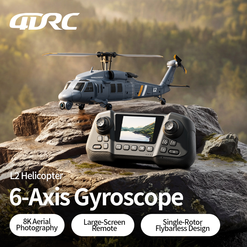 4DRC L2 RC アパッチ軍用戦闘ヘリコプター 8K 空 - Rc Helicopter Single Rotor のレビューと価格