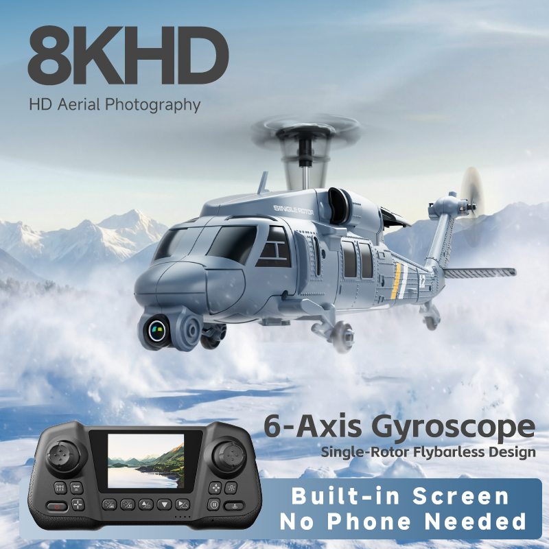 4DRC L2 RC アパッチ軍用戦闘ヘリコプター 8K 空 - Rc Helicopter Single Rotor のレビューと価格