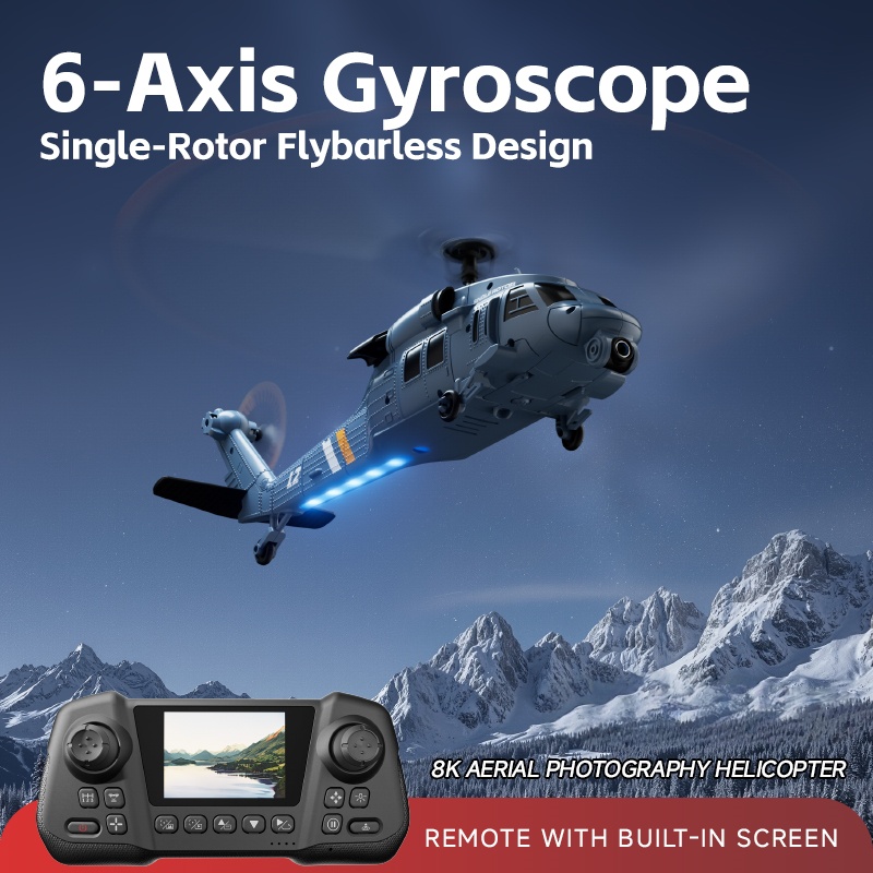 8Kフライバーレス光学フローホバーLCDスクリーンWIFI  - Rc Helicopter Large のレビューと価格