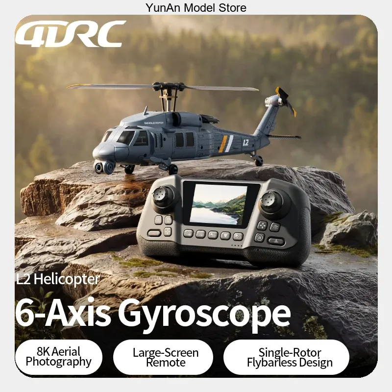 4DRC L2 8K UHD FPV RCヘリコプター（スク - Rc Helicopter Single Rotor のレビューと価格