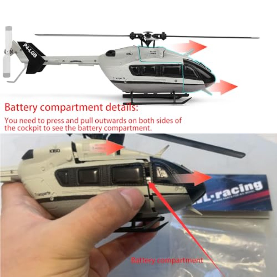 屋内外兼用RCヘリコプター、カーボンファイバー複合素材、黒赤 - Rc Helicopter Gyro のレビューと価格